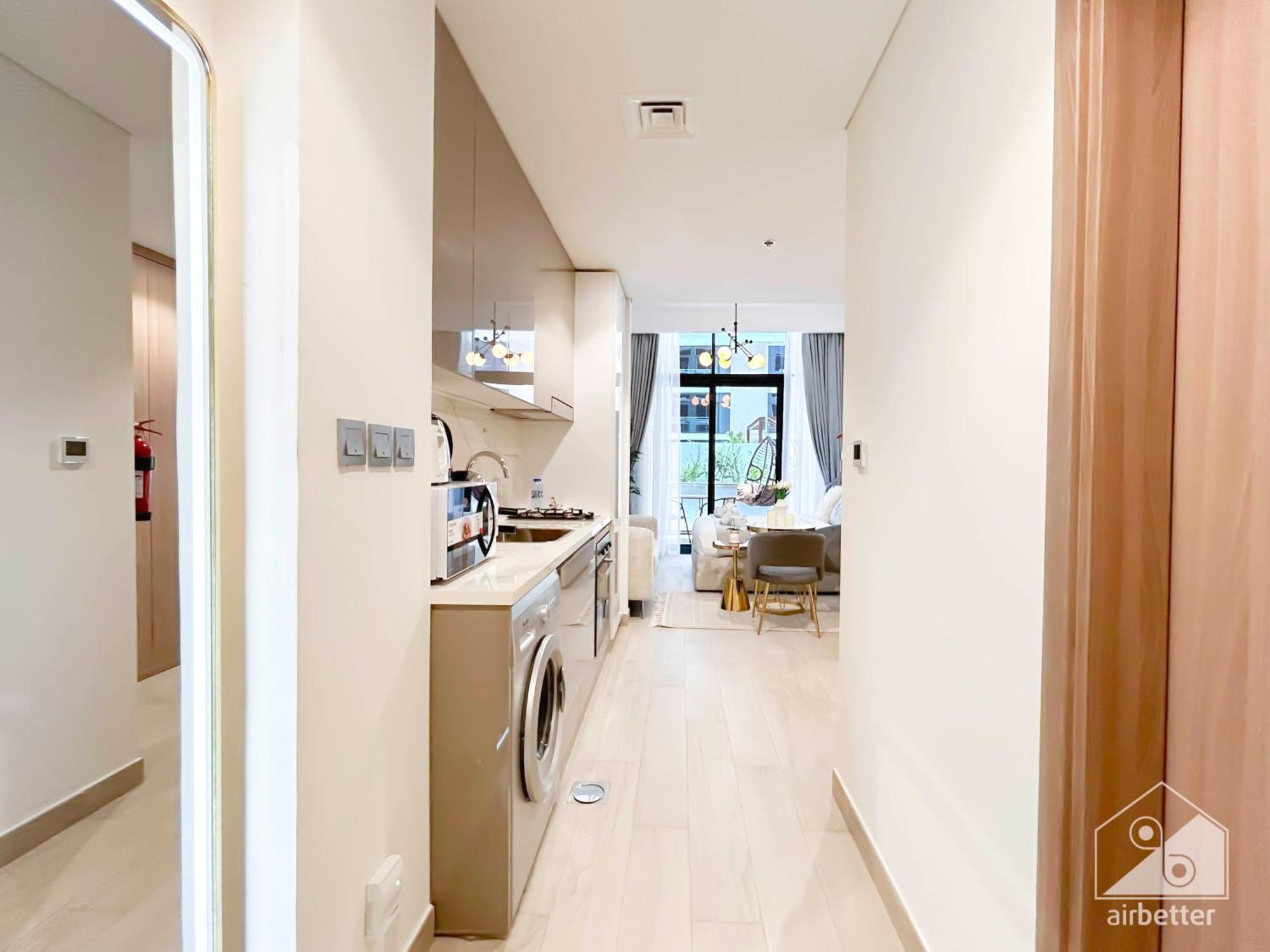 דובאי Charming Studio With Balcony In Azizi Riviera מראה חיצוני תמונה